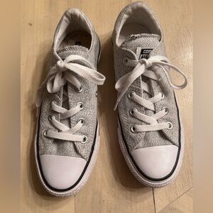 Womens Converse All Star Low Top Sneakers - Light Gray size 6